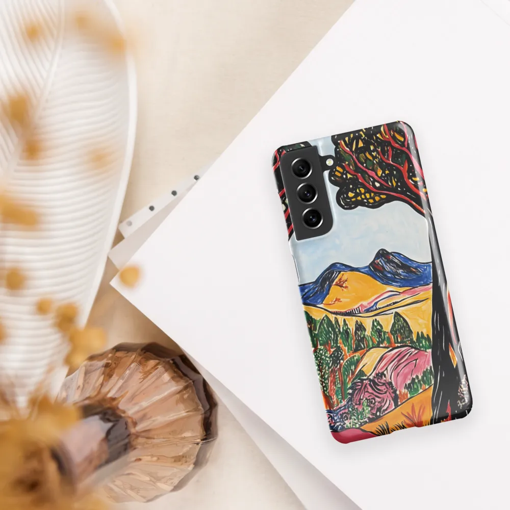 Vibrant Nature's Embrace | Phone Case |  S21 | Snap Case | Glossy