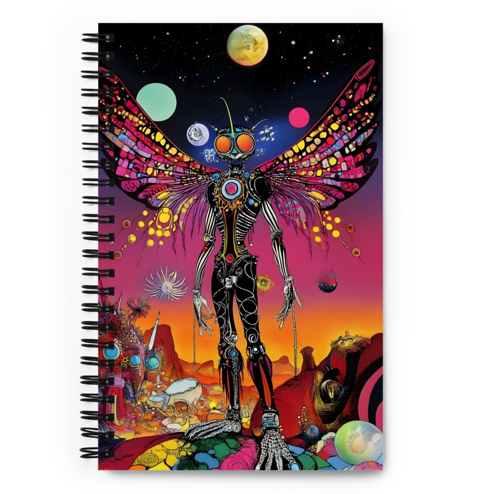 Celestial Winged Skeleton. | Spiral Notebook