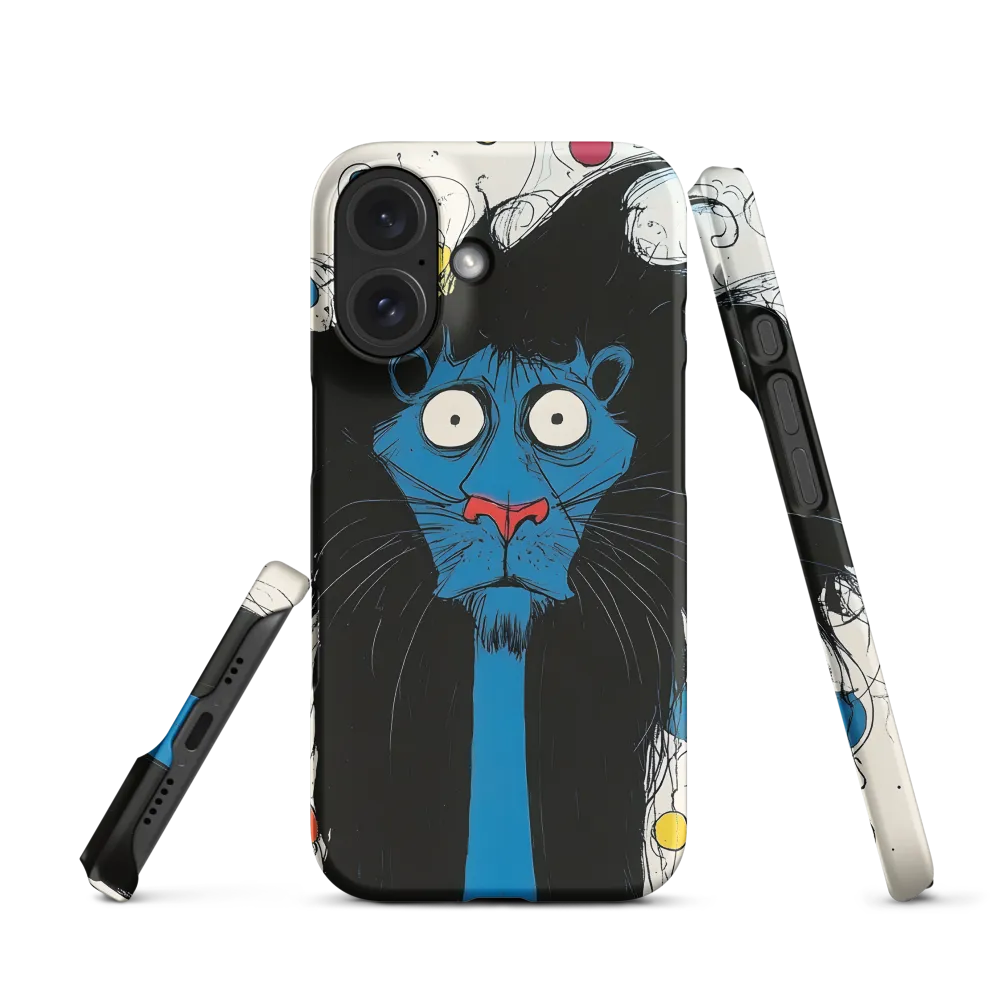 Whimsical Blue Lion
