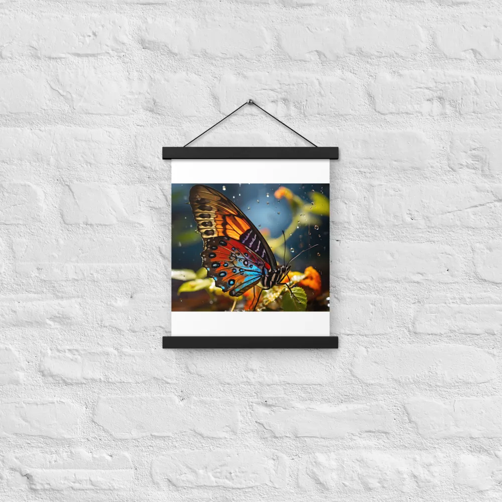 Dance of Colors: The Butterfly's Elegance | Poster With Black Wood Hanger | 11″×14″