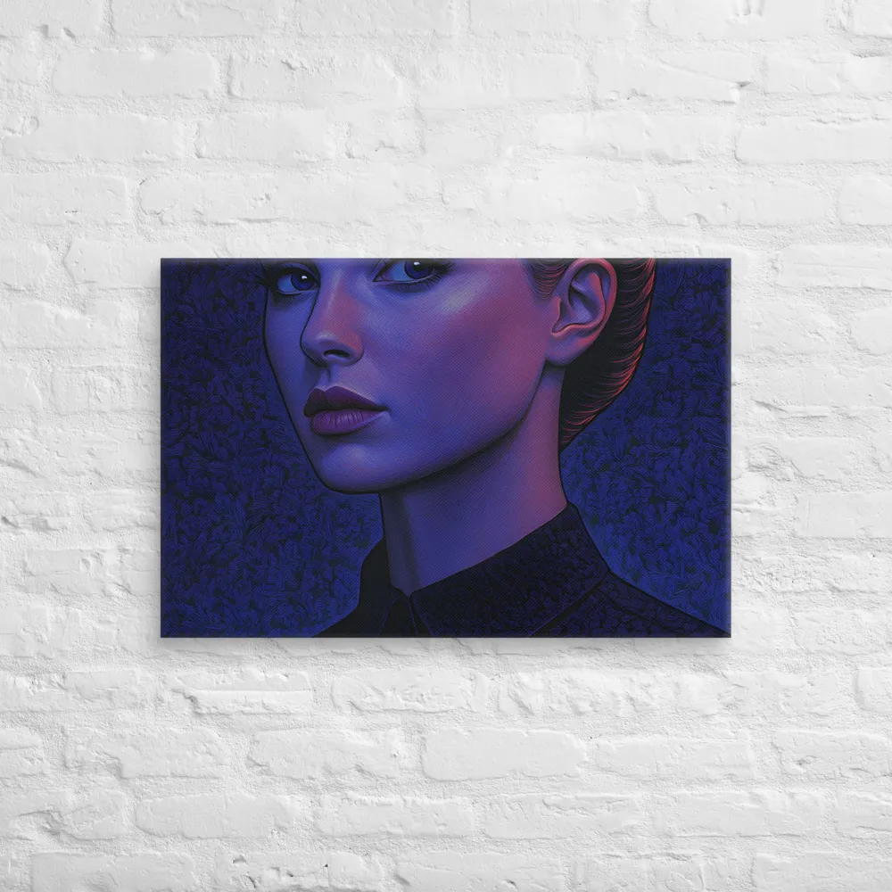 Ethereal Portrait in Blue and Red | Canvas | 20″×30″