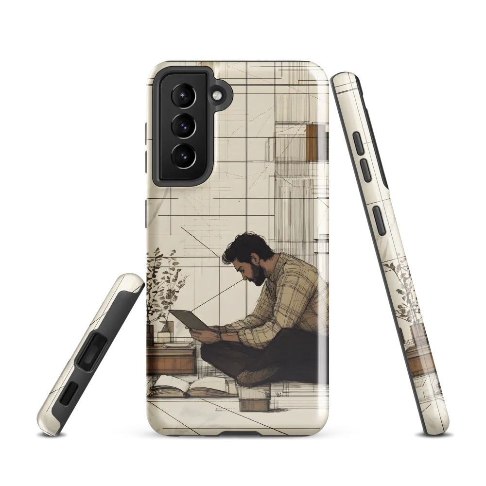 Quiet Reflections in Line | Phone Case |  S21 | Tough Case | Glossy