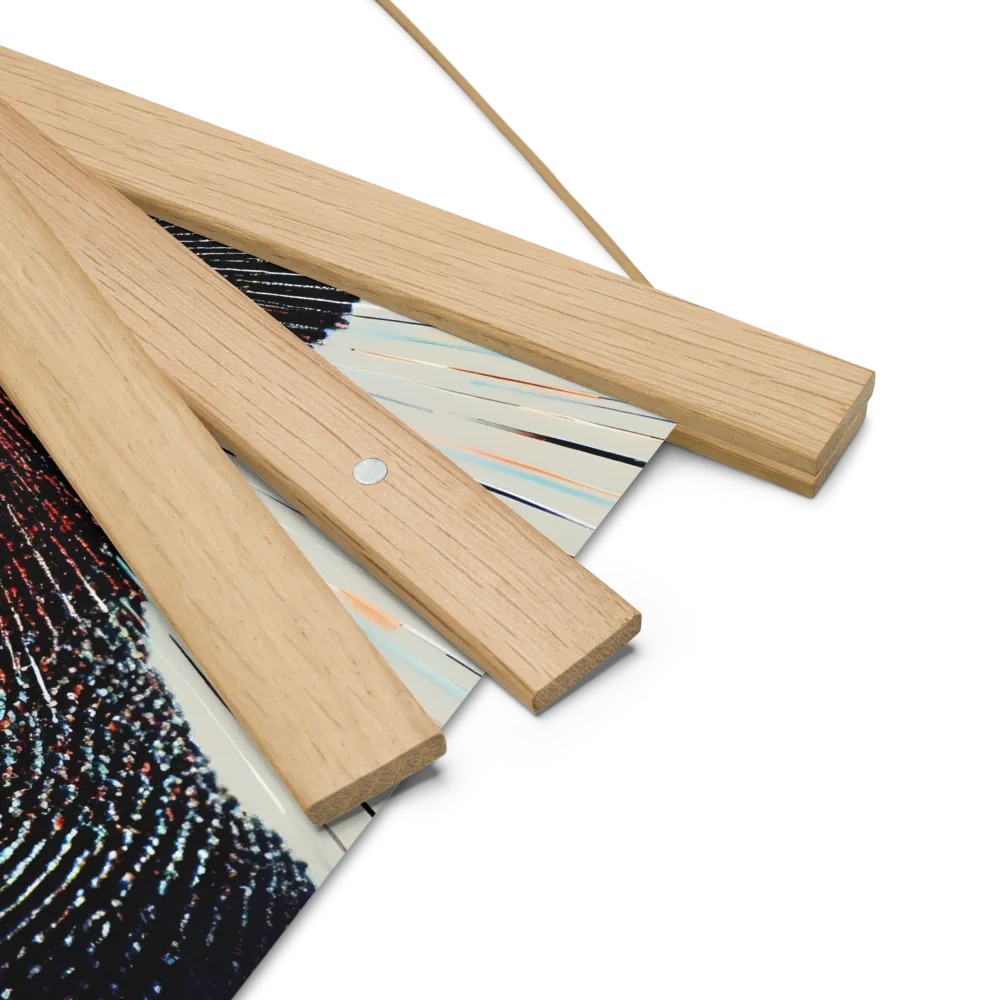 Radiant Reflection: An Abstract Journey of Thought | Poster With Oak Wood Hanger | 10″×10″