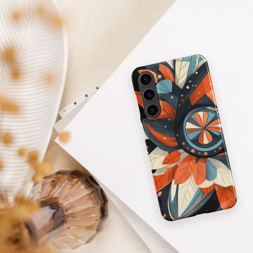 Floral Symphony in Orange and Teal