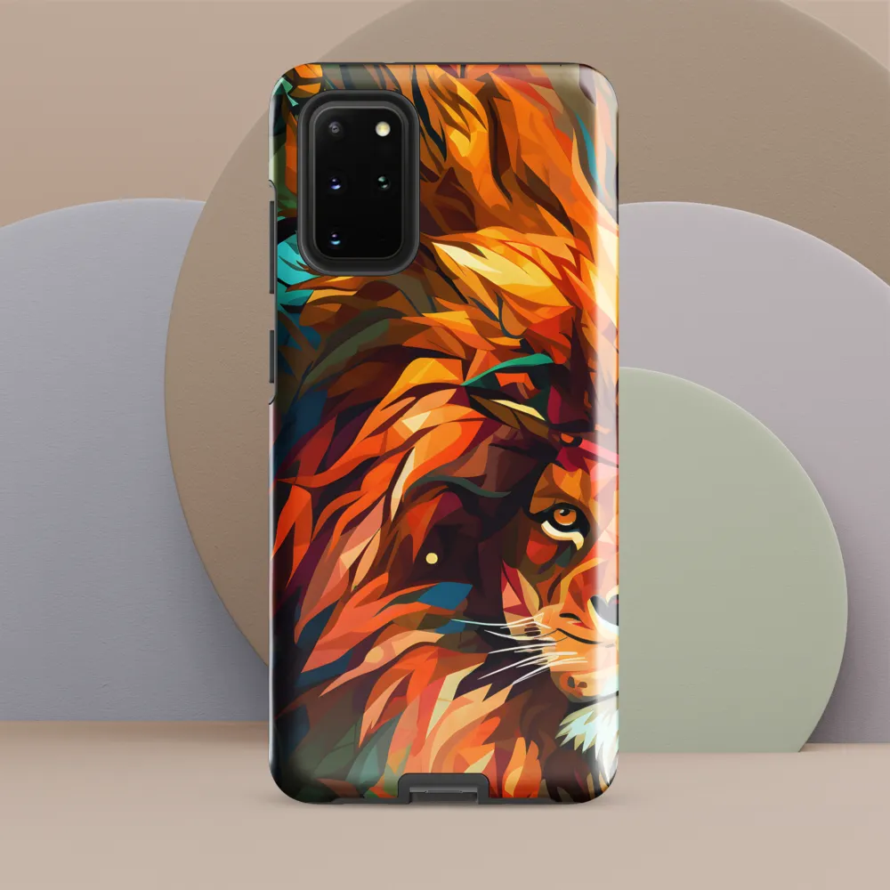 Majestic Gaze: The Polygonal Lion