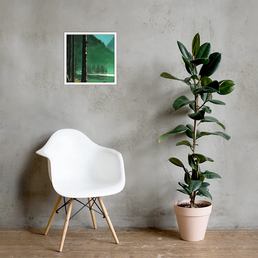 Reflections of Tranquility | Poster with White Frame | 16″×16″