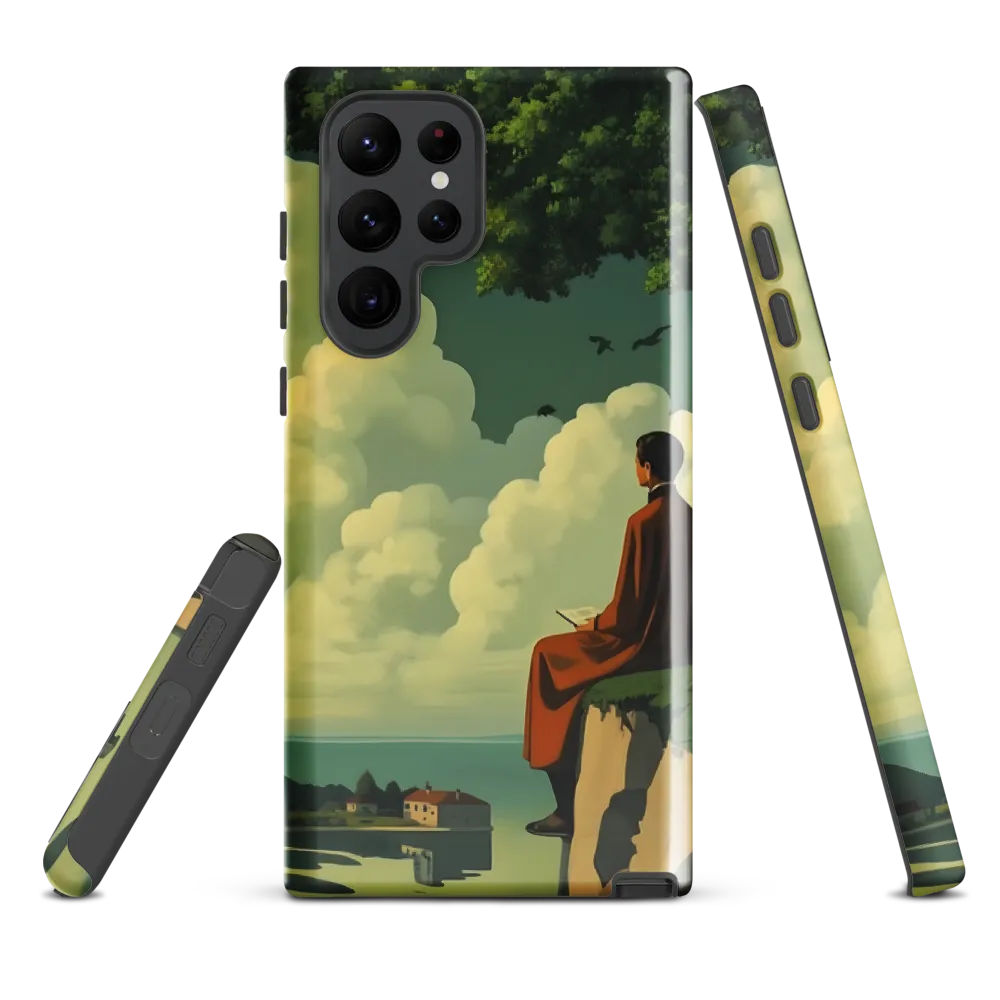 Meditation at the Edge of Serenity | Phone Case |  S22 Ultra | Tough Case | Glossy