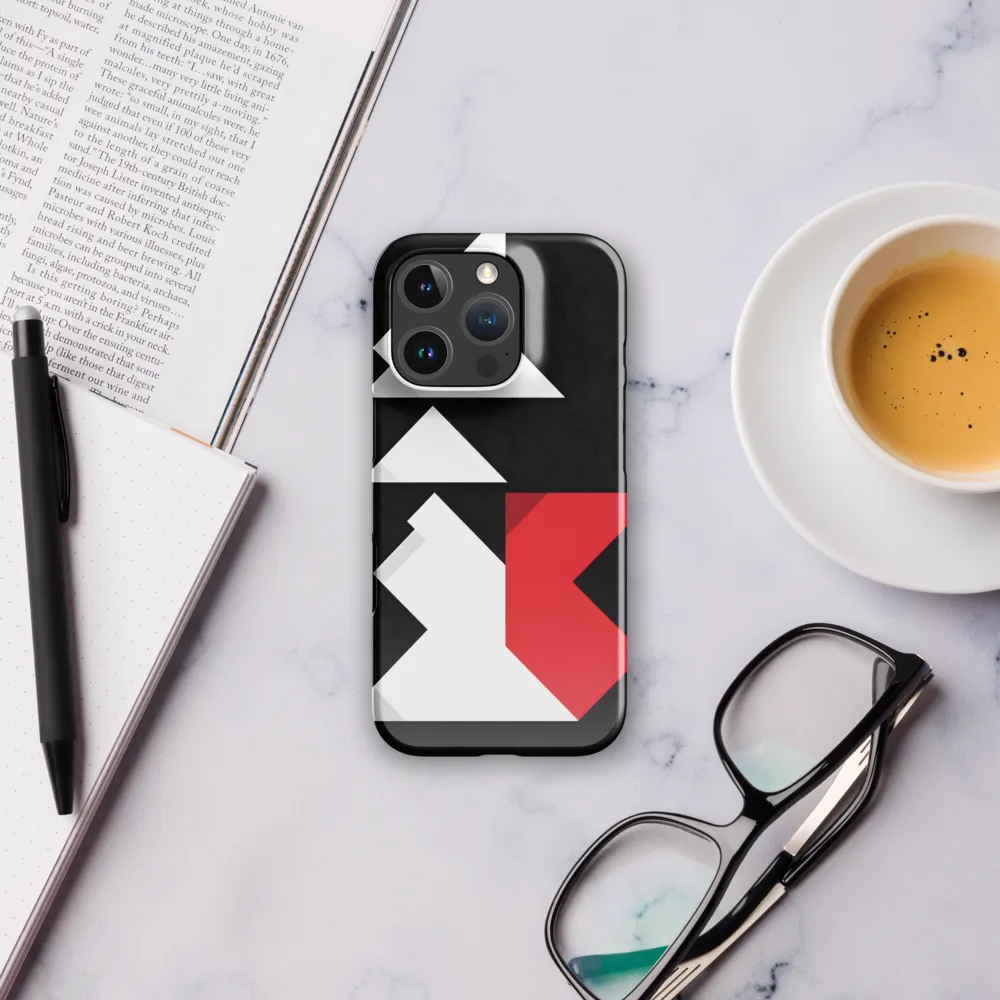 Geometric Symphony in Contrast | Phone Case |  16 Pro | Snap Case | Glossy