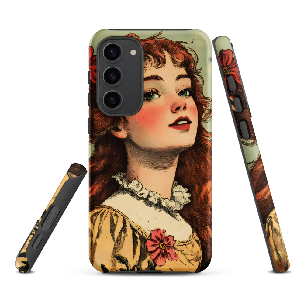 Whimsical Portrait of a Flower-Adorned Girl