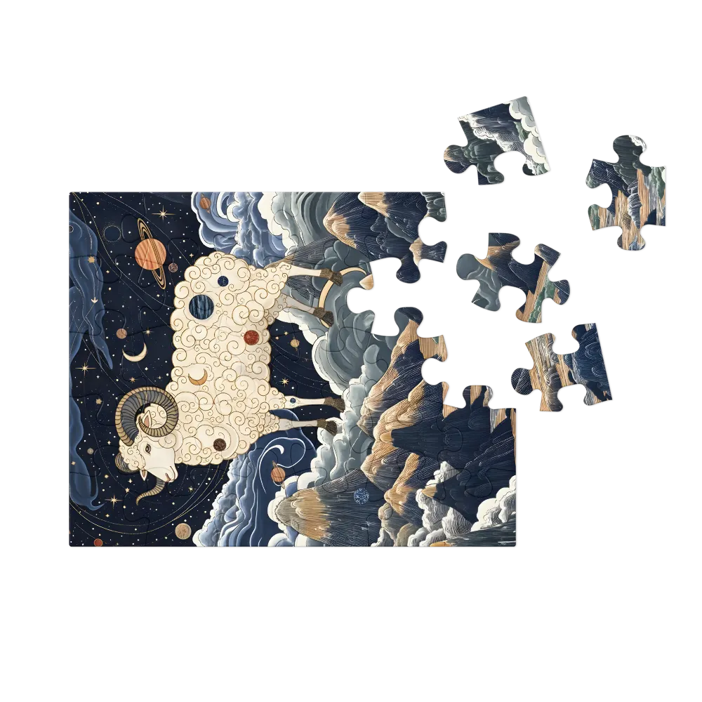 Celestial Ram 
 Jigsaw Puzzle in Tin Box
