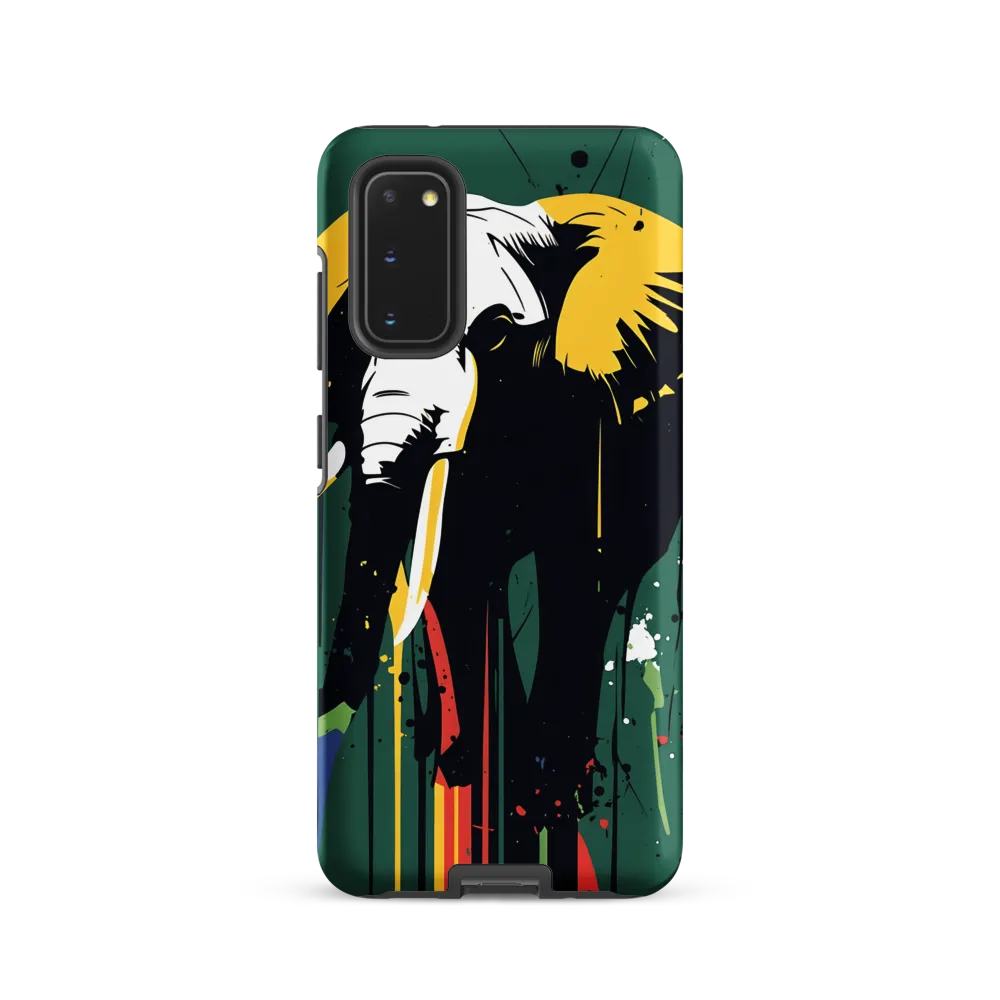 Dripping Elephant — Graphic Stencil on Green