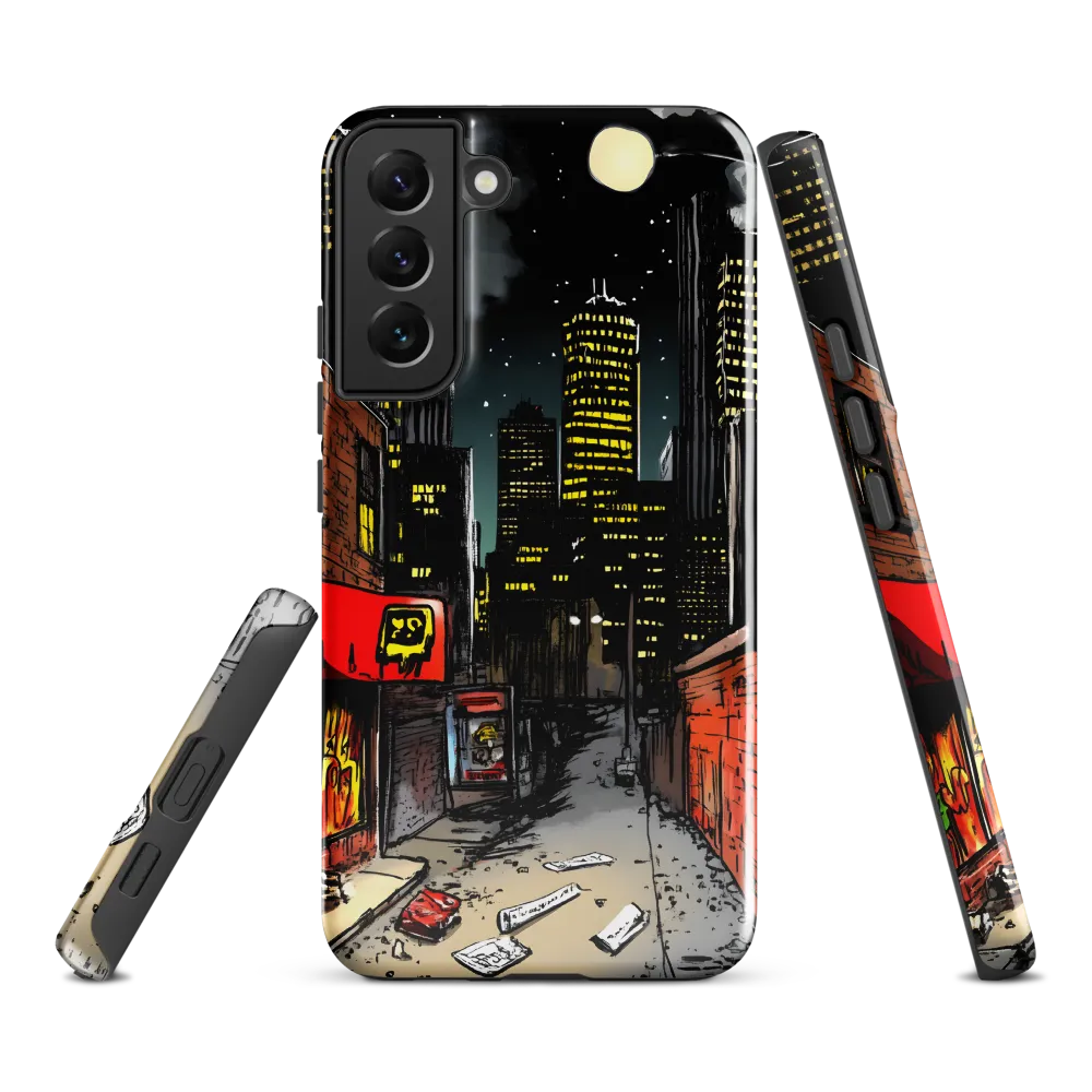 Nocturnal Cityscape: The Hidden Alley | Phone Case |  S22 Plus | Tough Case | Glossy