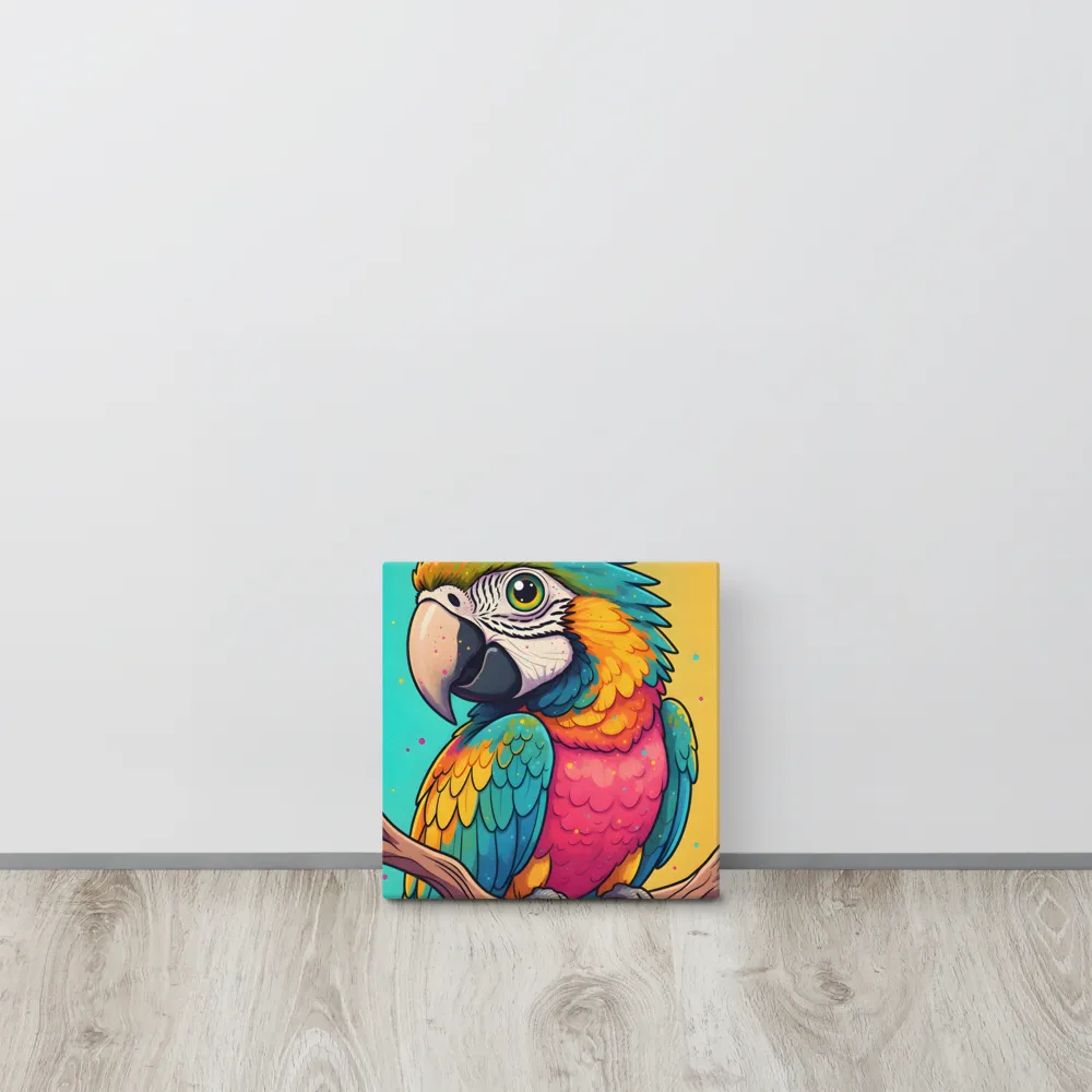 Colorful Macaw 
 Canvas | 10″x 10″