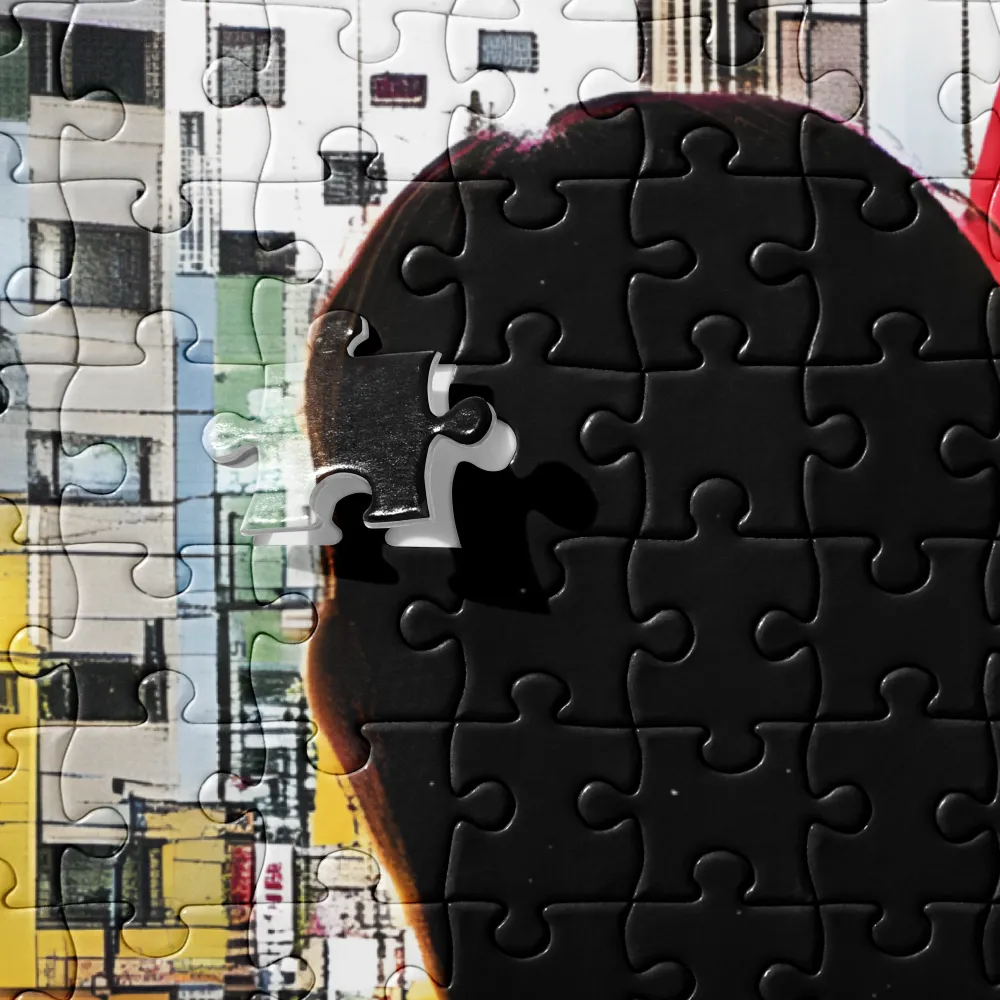 Urban Reflections: A Silhouette's Journey | Jigsaw Puzzle | 520 pieces