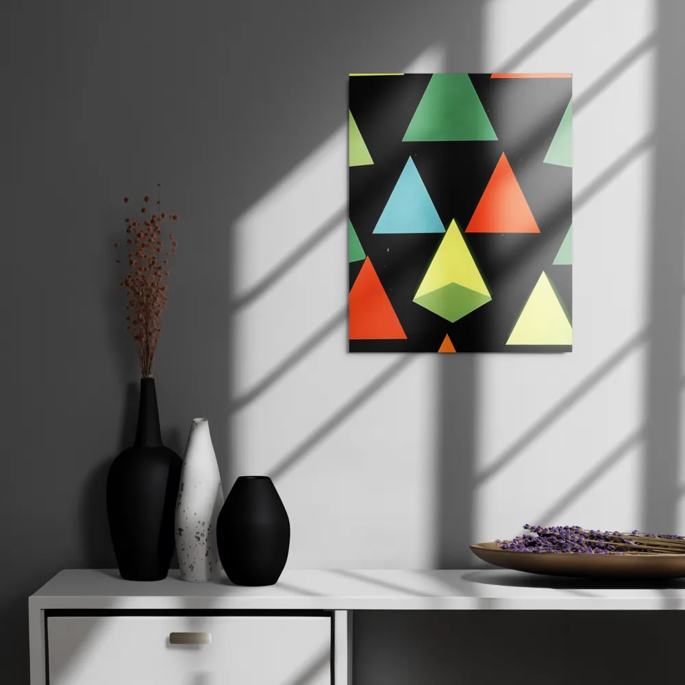 Geometric Harmony in Color | Metal Print | 16″×20″