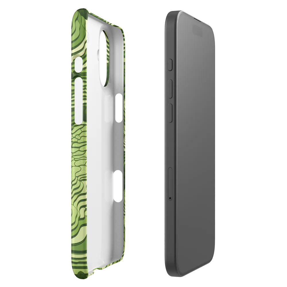 Waves of Green: An Abstract Landscape | Phone Case |  16 Plus | Snap Case | Matte