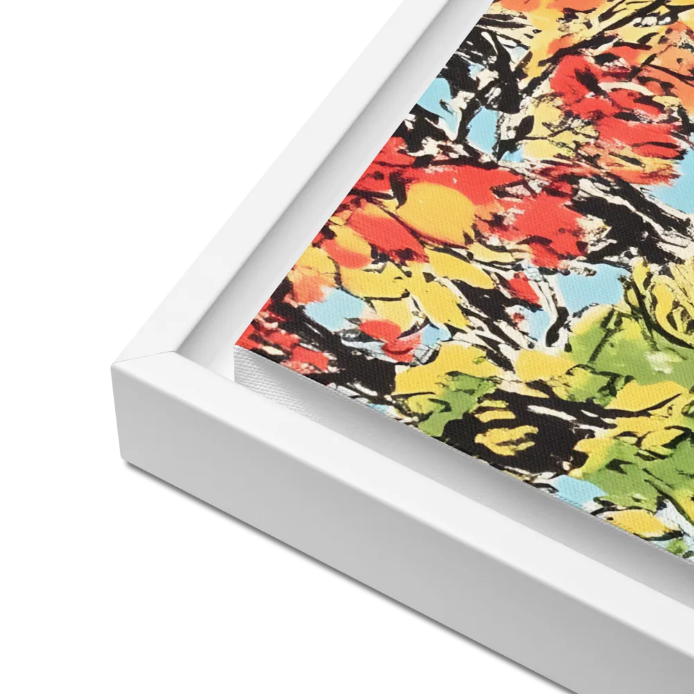 Autumn's Embrace | Canvas with White Frame | 16″×20″
