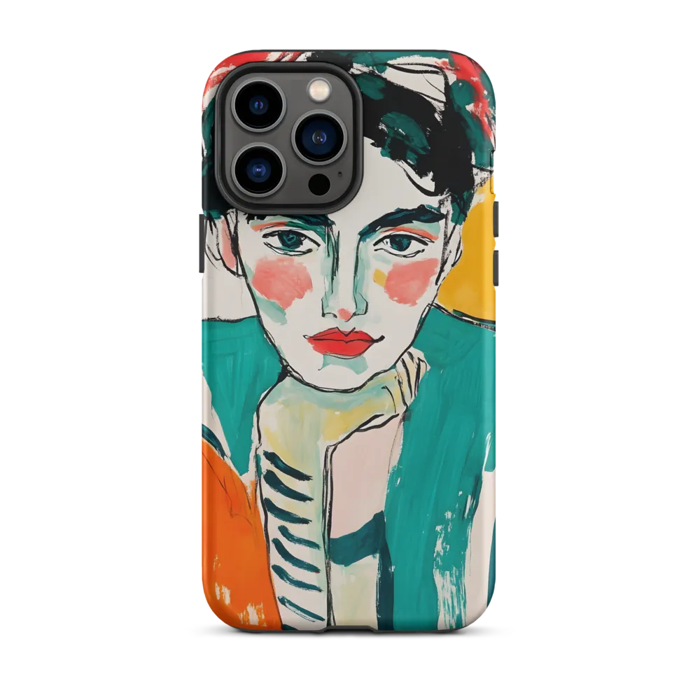 Contemplative Portrait in Bold Hues