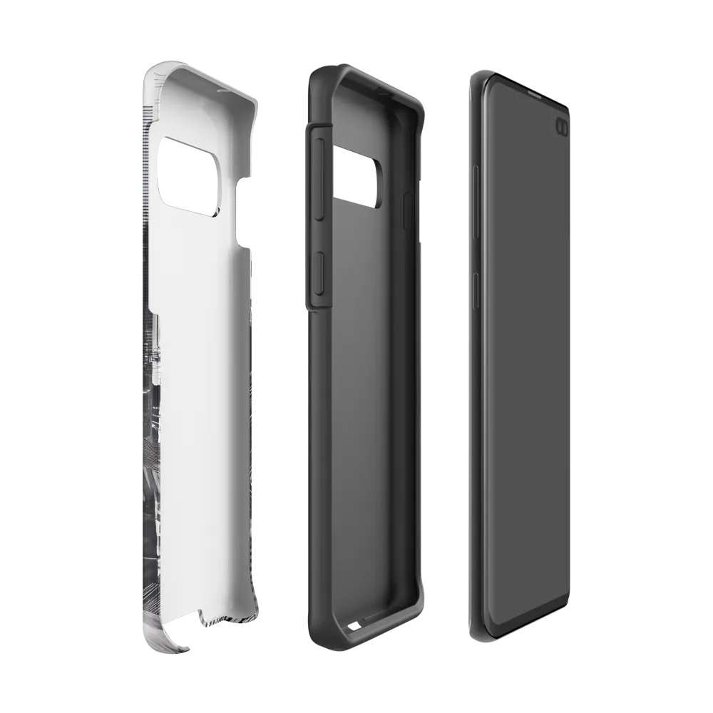 Urban Rhythm in Black and White | Phone Case |  S10 | Tough Case | Matte