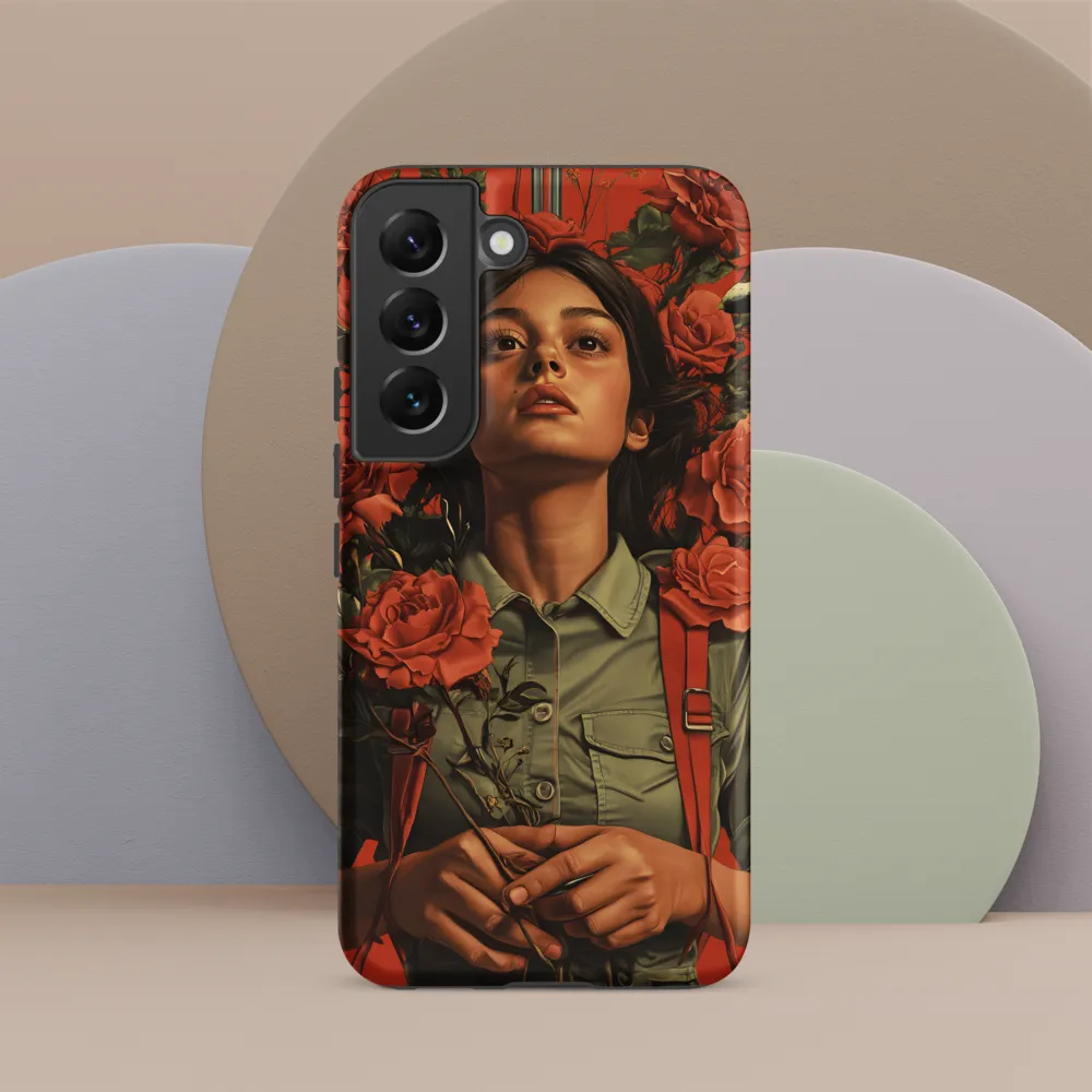 Harmony and Strength: A Portrait Among Roses