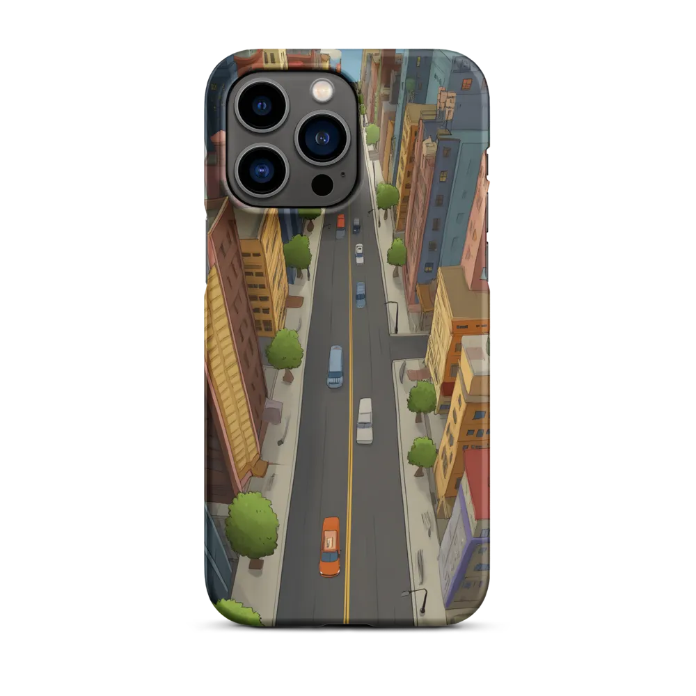 Aerial Whimsy: A Colorful Cityscape | Phone Case |  14 Pro Max | Snap Case | Matte