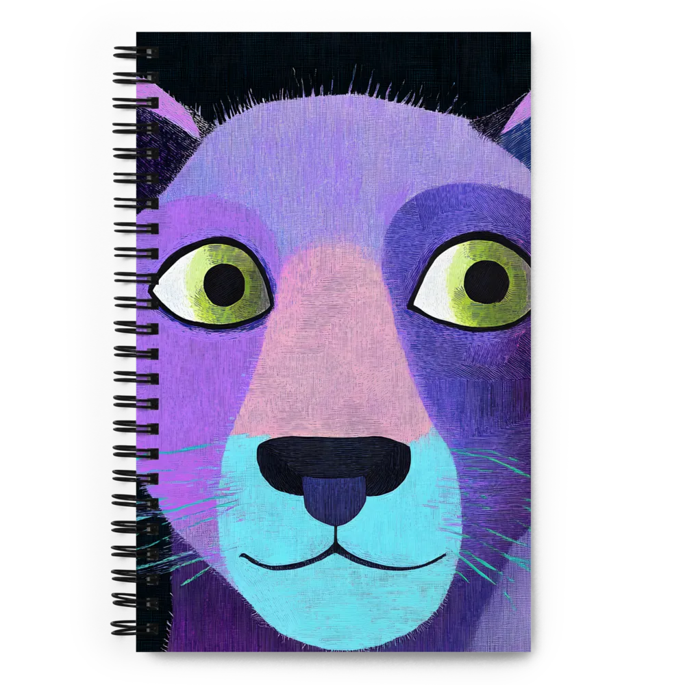 Playful Lion Portrait | Spiral Notebook