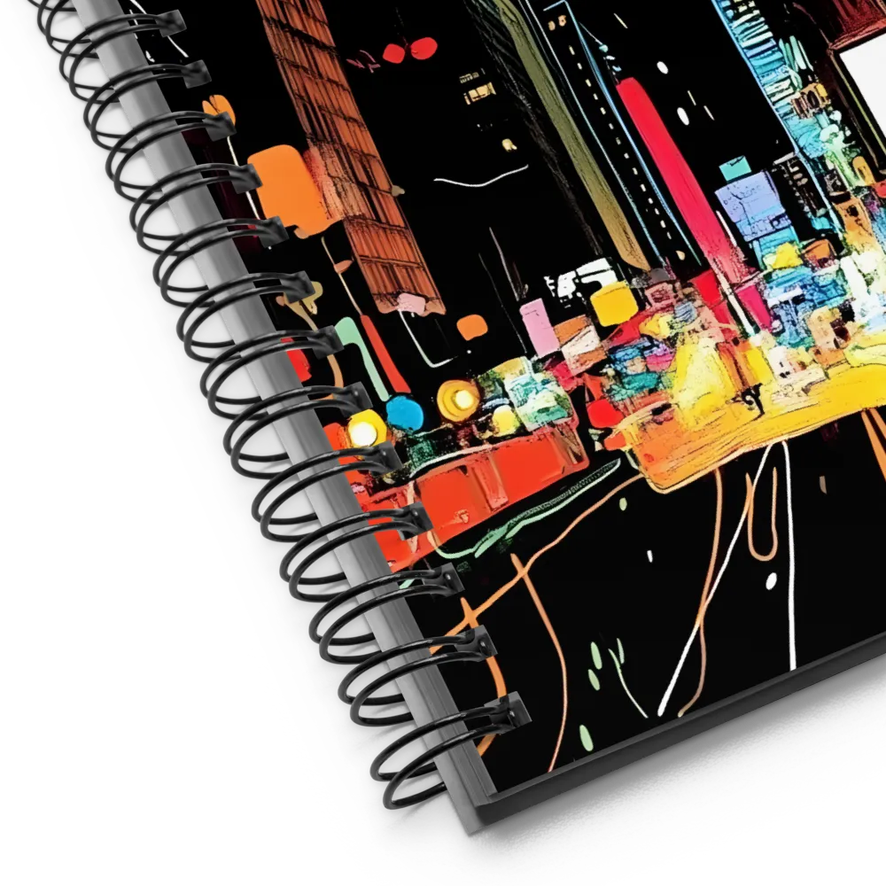 Neon Pulse of the City | Spiral Notebook