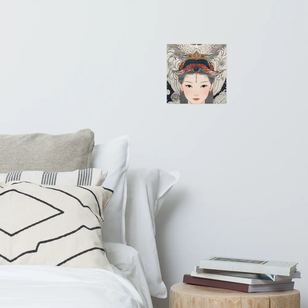 Serenity in Myth: A Traditional Portrait | Poster | 10″×10″