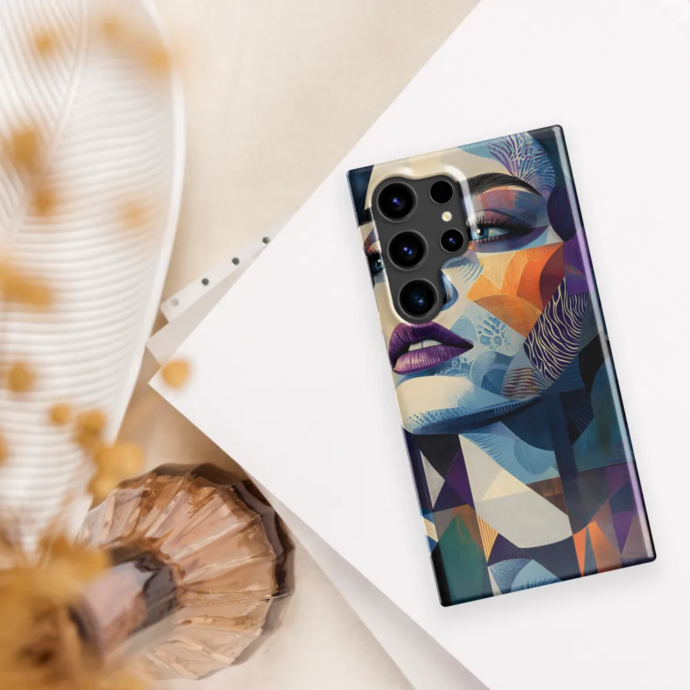 Fragmented Mystery: A Modern Portrait | Phone Case |  S24 Ultra | Snap Case | Glossy