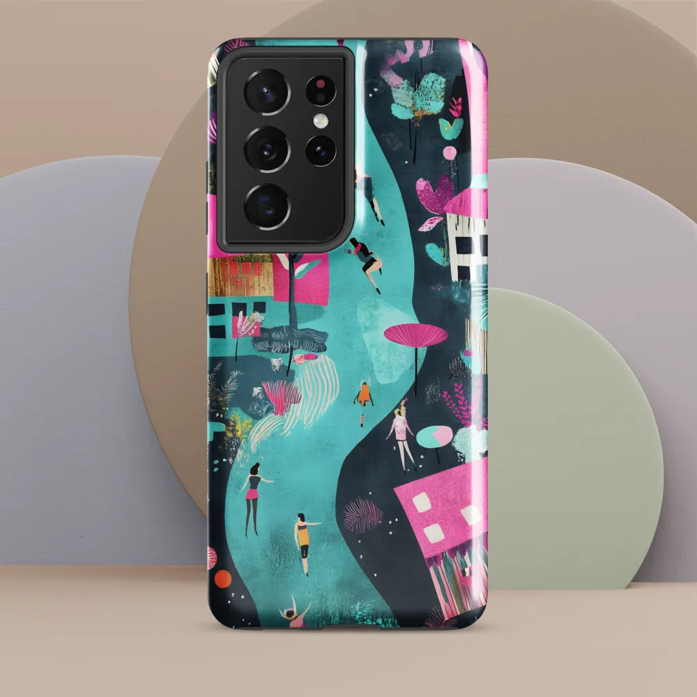 Whimsical Journey Through a Vibrant Landscape | Phone Case |  S21 Ultra | Tough Case | Glossy