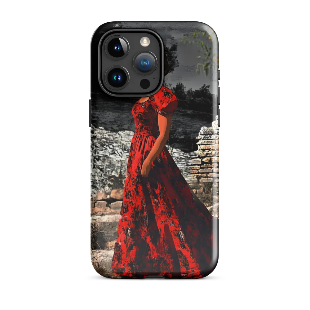 Elegance in Red | Phone Case |  15 Pro Max | Tough Case | Glossy