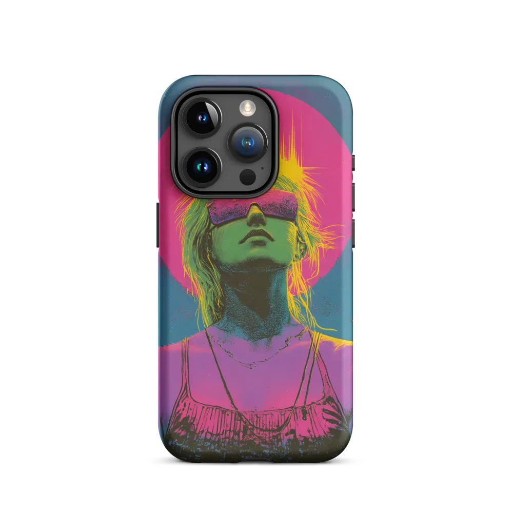 Neon Dreams: Portrait of a Modern Muse | Phone Case |  15 Pro | Tough Case | Matte