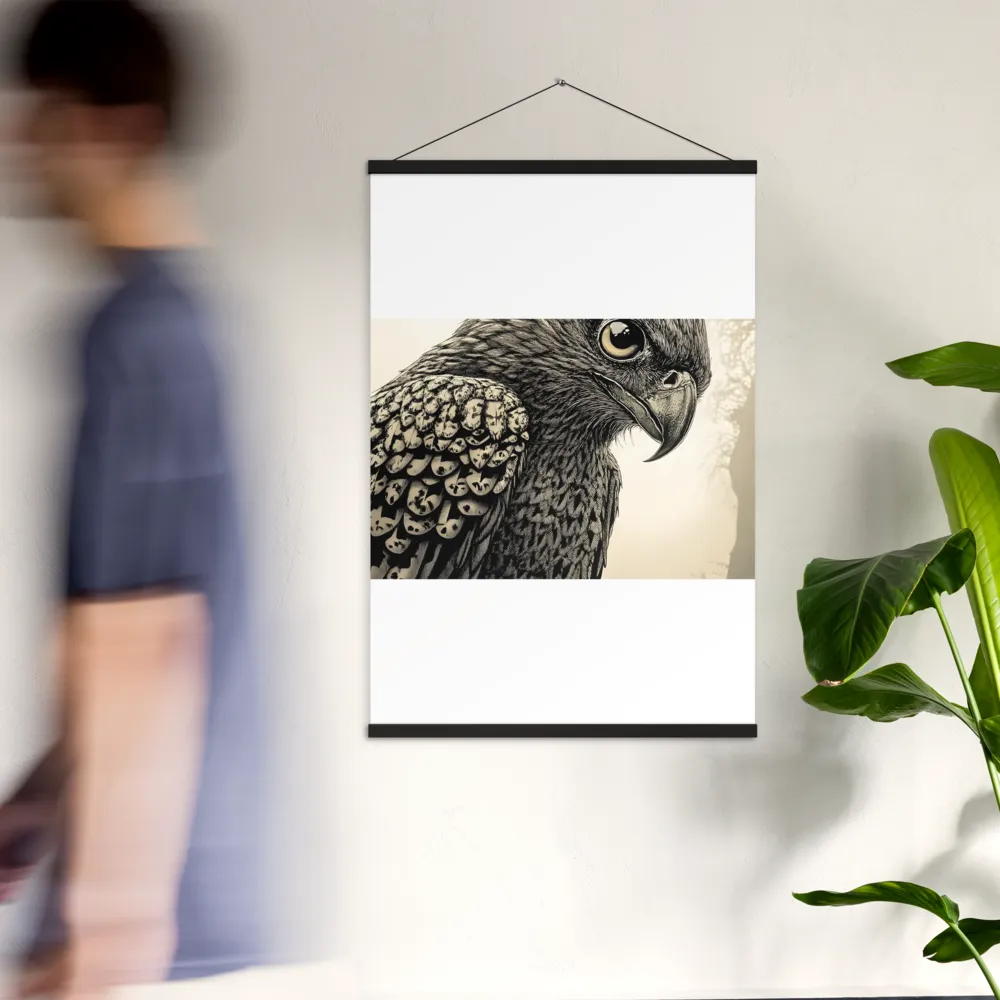 Majestic Owl in Detail | Poster With Black Wood Hanger | 24″×36″