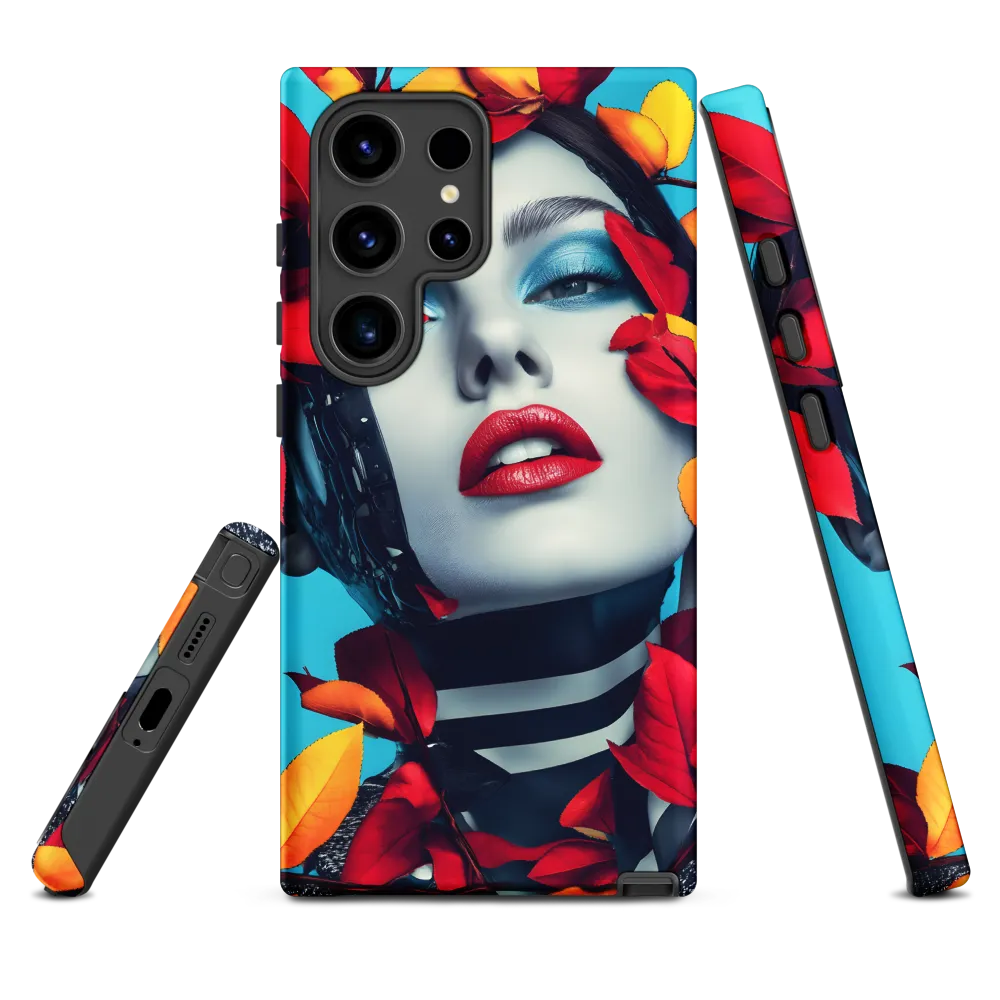 Futuristic Fusion: Nature Meets Technology | Phone Case |  S24 Ultra | Tough Case | Matte