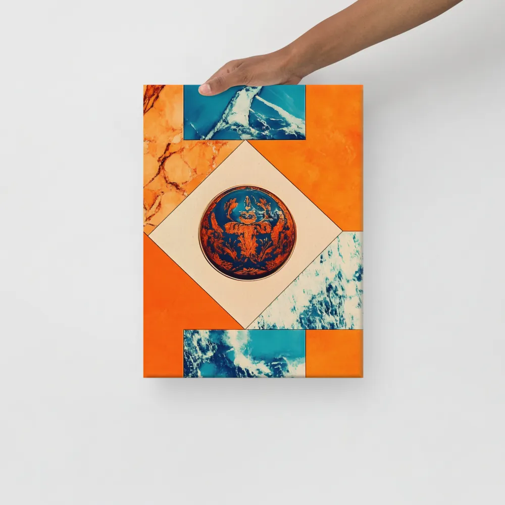 Harmonious Encounters: Abstract Geometry | Canvas | 12″×16″