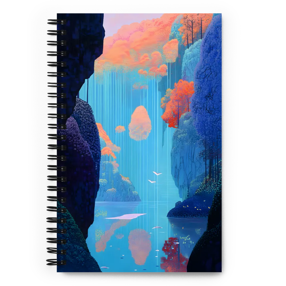 Whispers of a Surreal Cascade | Spiral Notebook