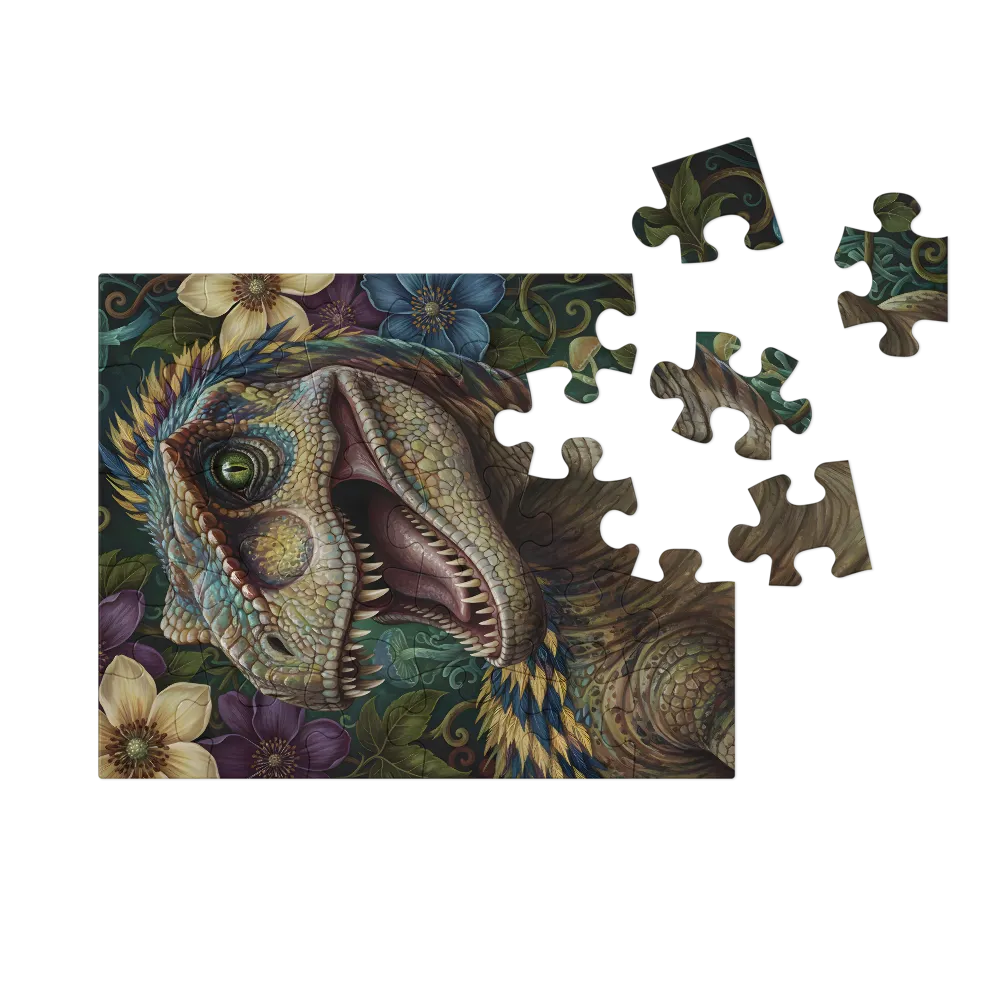 Raptor in Bloom 
 Jigsaw Puzzle in Tin Box
