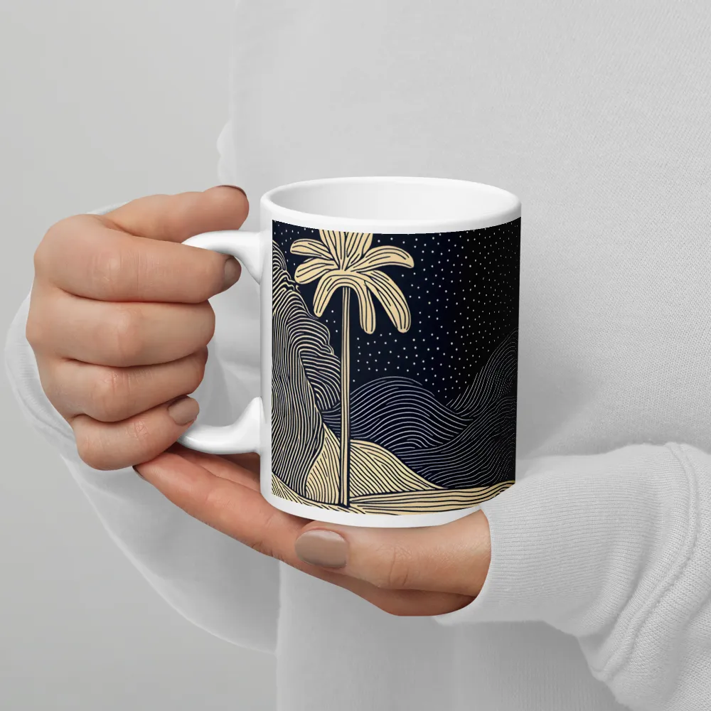 Serenity Under Stars | Mug with White inside | 11 oz