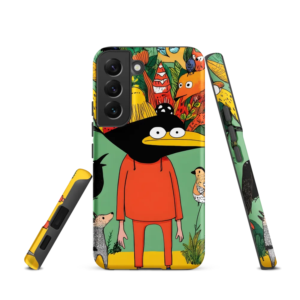 Whimsical Encounter in a Colorful Jungle
