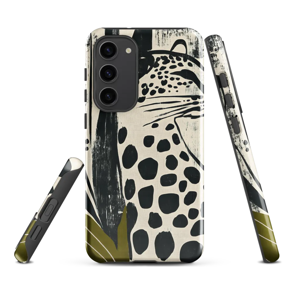 Leopard in Silhouette: A Modern Appeal | Phone Case |  S23 Plus | Tough Case | Glossy