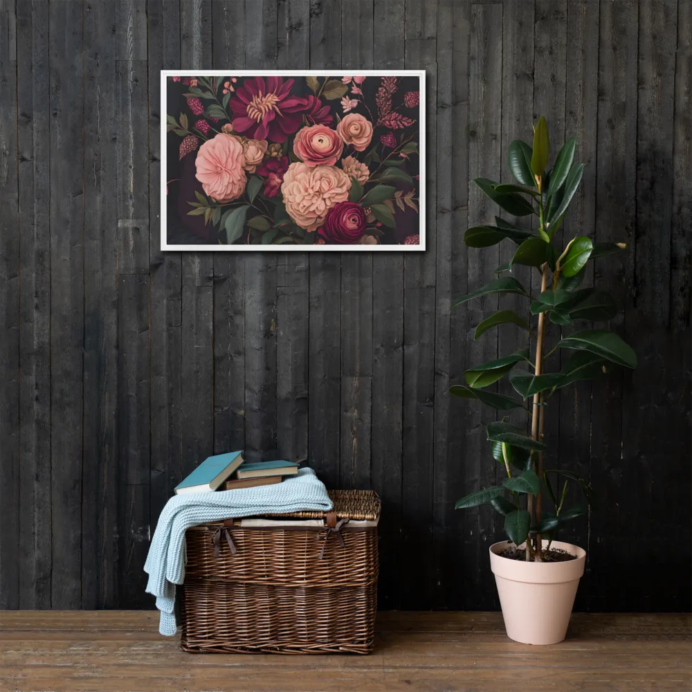 Botanical Elegance | Canvas with White Frame | 20″×30″