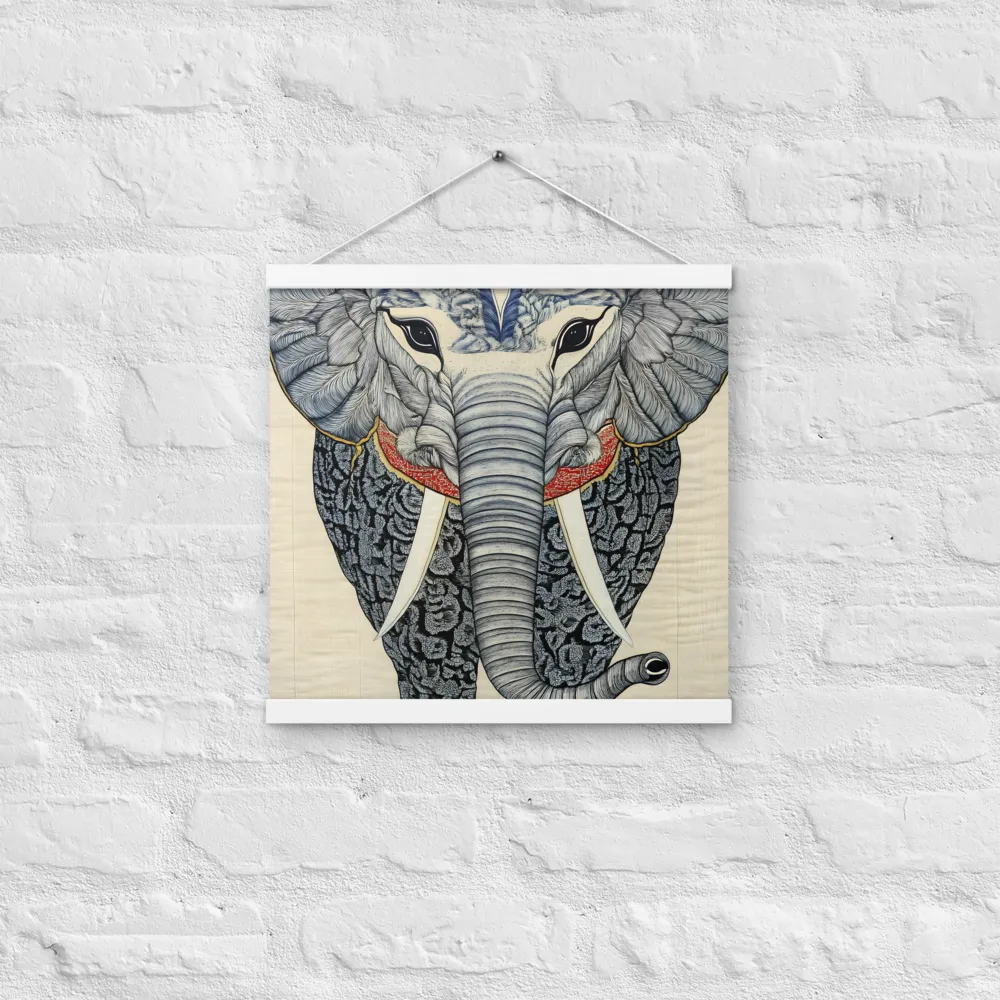 Majesty of the Elephant | Poster With White Wood Hanger | 16″×16″