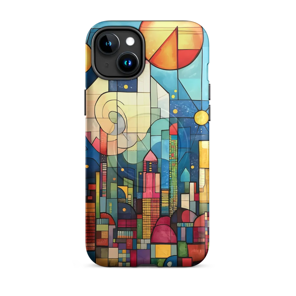 Geometric Harmony: A Vibrant Cityscape