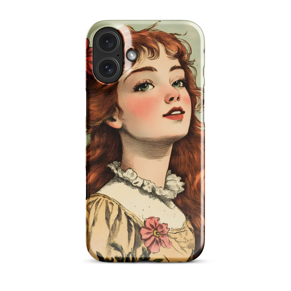 Whimsical Portrait of a Flower-Adorned Girl