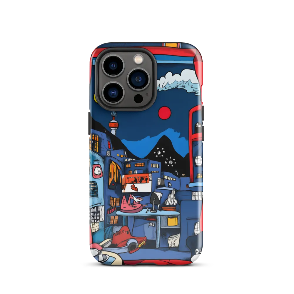 Whimsical Cityscape at Night