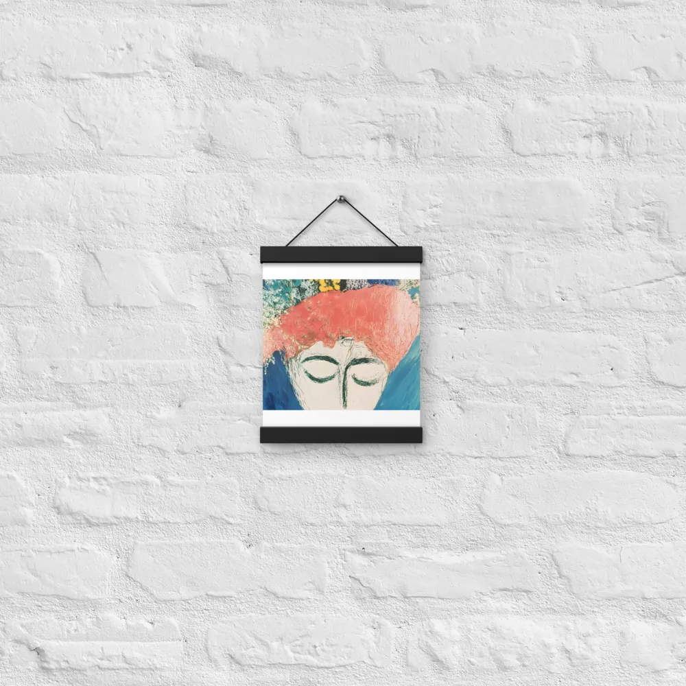Serenity in Bloom | Poster With Black Wood Hanger | 8″×10″