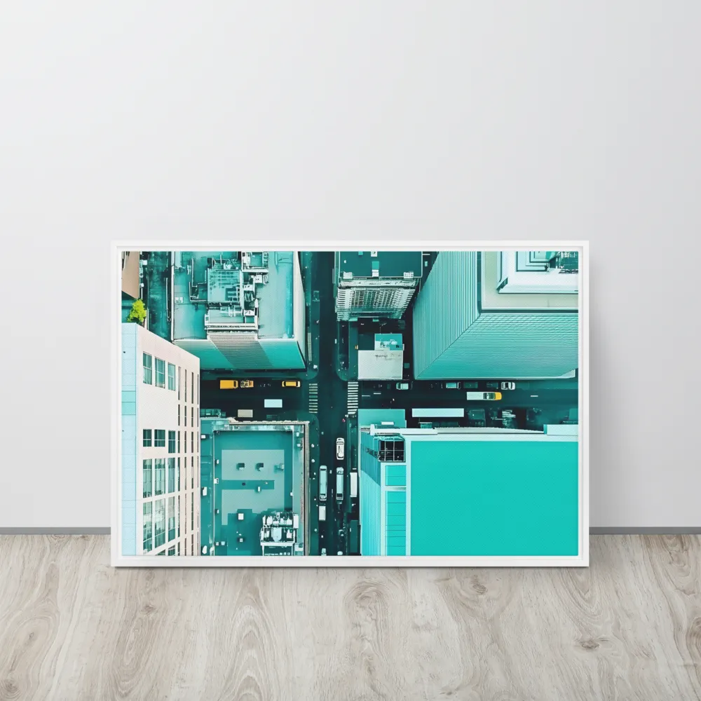Urban Geometry: Aerial Perspective | Canvas with White Frame | 20″×30″