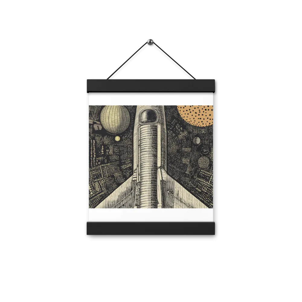 Voyage to the Unknown | Poster With Black Wood Hanger | 8″×10″