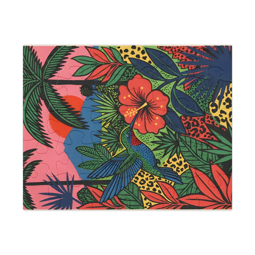 Tropical Hummingbird 
 Jigsaw Puzzle in Tin Box