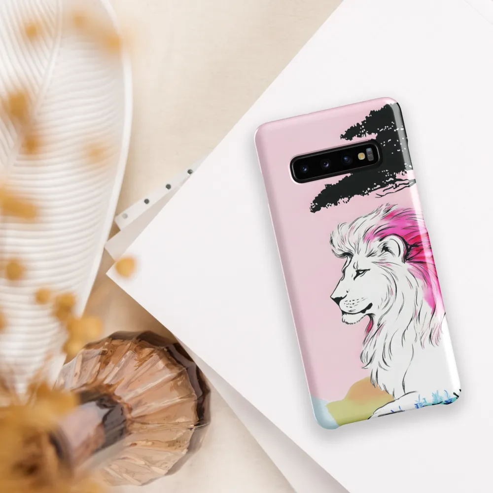 Serene Majesty: A Lion's Profile | Phone Case |  S10 Plus | Snap Case | Glossy